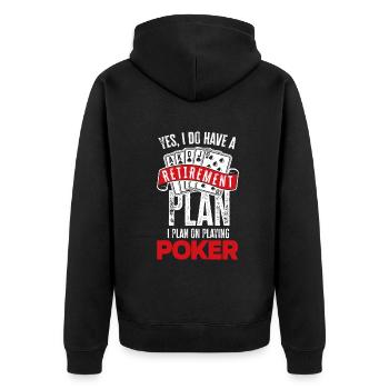 Joueurs de poker Joueurs de poker Poker Gift Pension - Veste à capuche bio Premium Unisexe - noir - Dos - Nico (187cm)
