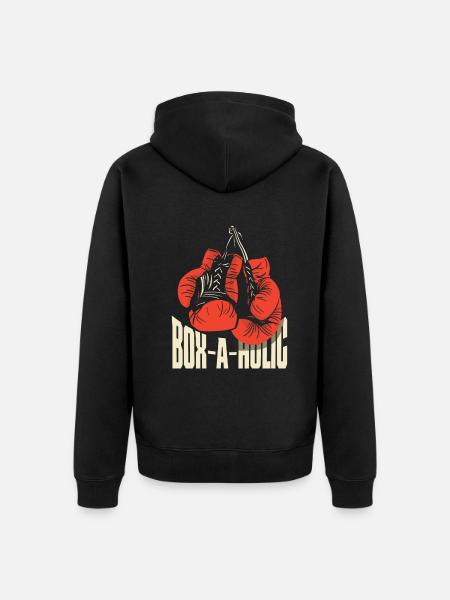 Funny Boxing Boxer Gift - Unisex Premium Organic Zip Hoodie - black