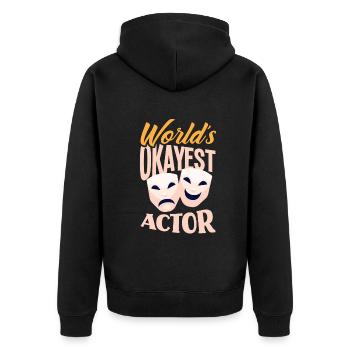 Drôle d’acteur Actrice Cadeau - Veste à capuche bio Premium Unisexe - noir - Dos - Nico (187cm)