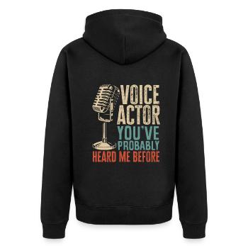 Drôle d’acteur Actrice Cadeau - Veste à capuche bio Premium Unisexe - noir - Dos - Nico (187cm)