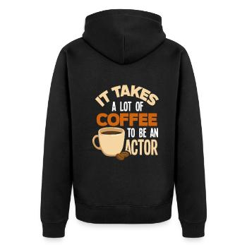 Drôle d’acteur Actrice Cadeau - Veste à capuche bio Premium Unisexe - noir - Dos - Nico (187cm)
