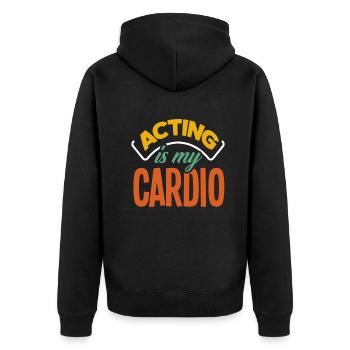 Drôle d’acteur Actrice Cadeau - Veste à capuche bio Premium Unisexe - noir - Dos - Nico (187cm)