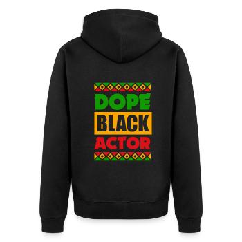 Drôle d’acteur Actrice Cadeau - Veste à capuche bio Premium Unisexe - noir - Dos - Nico (187cm)