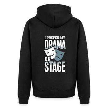 Drôle d’acteur Actrice Cadeau - Veste à capuche bio Premium Unisexe - noir - Dos - Nico (187cm)
