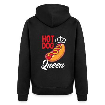Hot Dog Hot Dogs Liebhaber Geschenk - Unisex Premium Bio Zip Hoodie - Schwarz - Hinten - Nico (187cm)