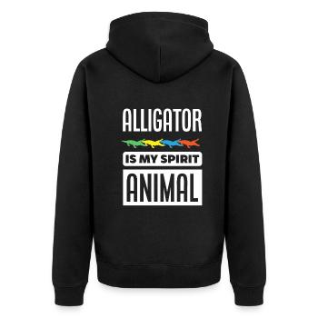 Alligator Alligator Crocodile Crocodile - Veste à capuche bio Premium Unisexe - noir - Dos - Nico (187cm)
