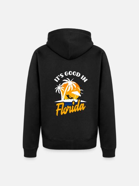 Florida - Unisex Premium Organic Zip Hoodie - black