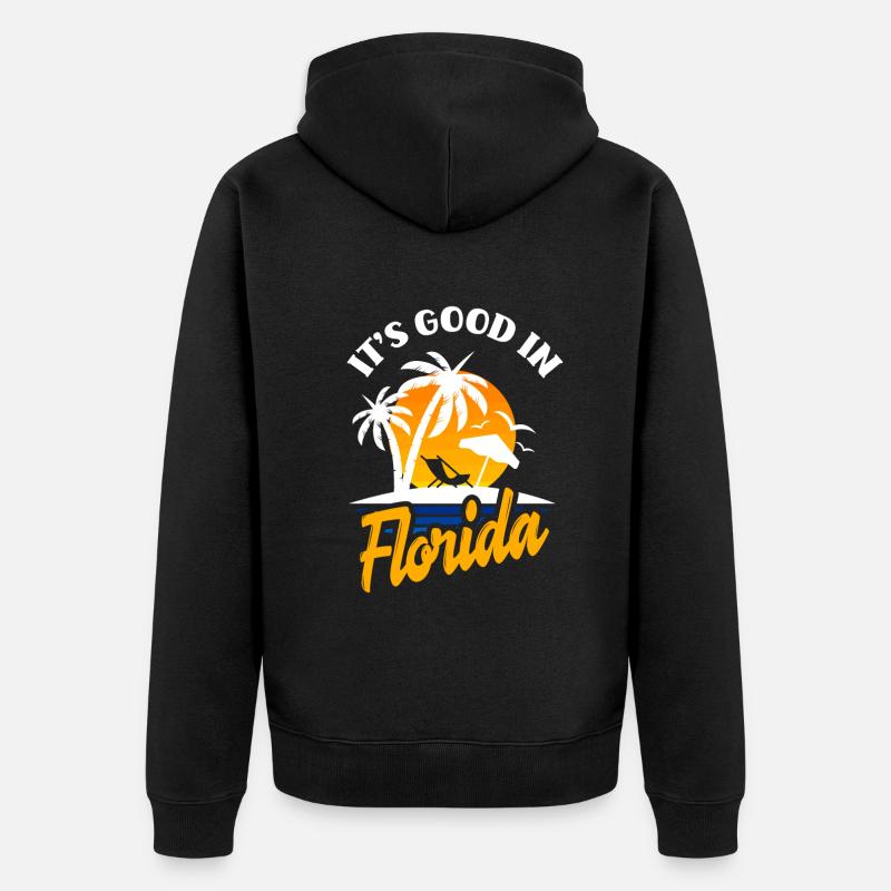 Florida - Unisex Premium Bio Zip Hoodie - Schwarz
