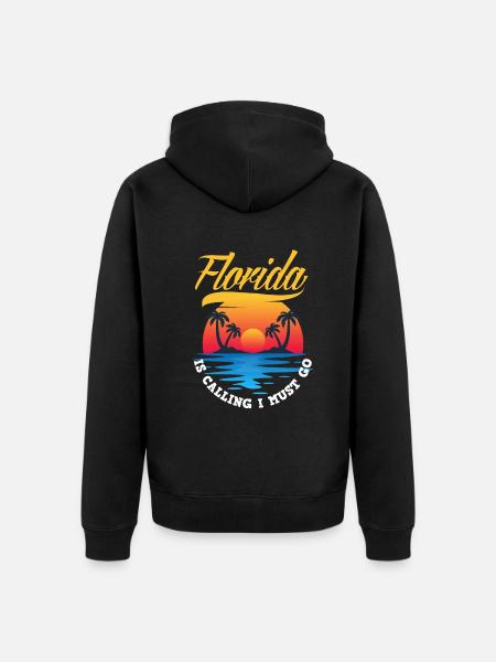 Florida - Unisex Premium Organic Zip Hoodie - black