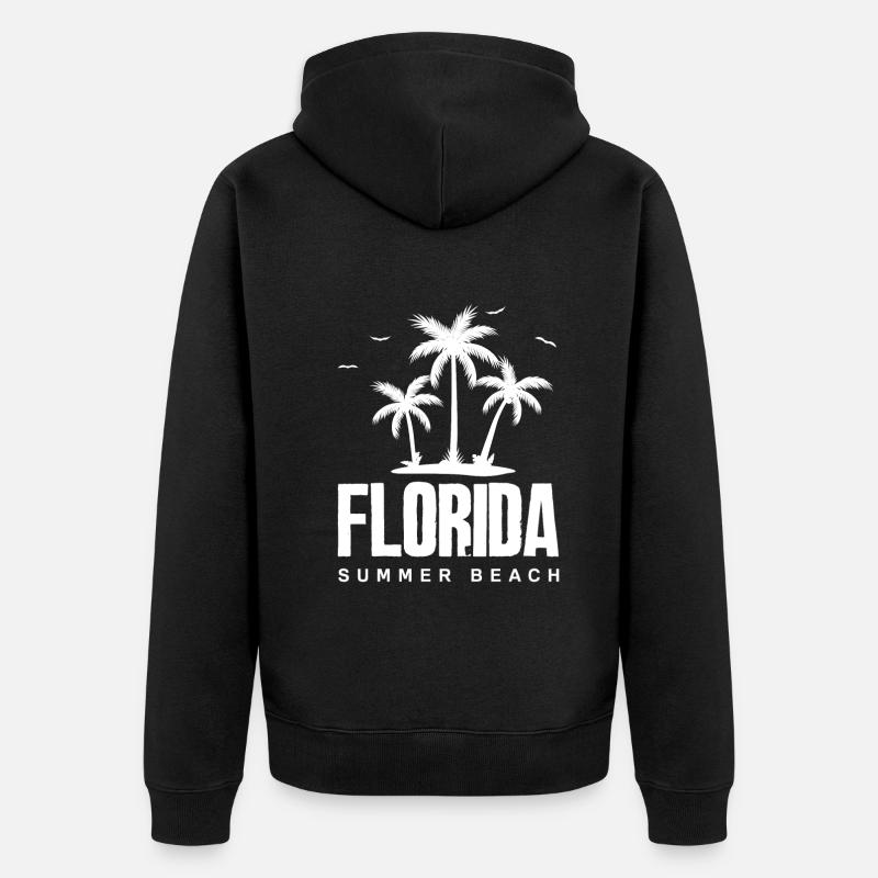 Florida - Unisex Premium Bio Zip Hoodie - Schwarz