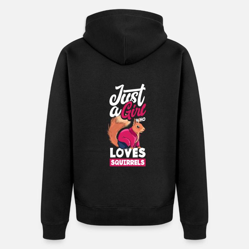 Écureuil - Veste à capuche bio Premium Unisexe - noir