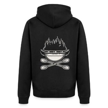 Kayak Canoë - Veste à capuche bio Premium Unisexe - noir - Dos - Nico (187cm)
