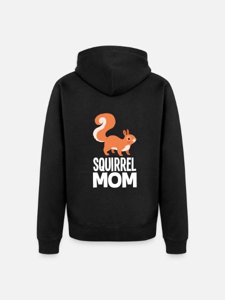 Squirrel - Unisex Premium Organic Zip Hoodie - black