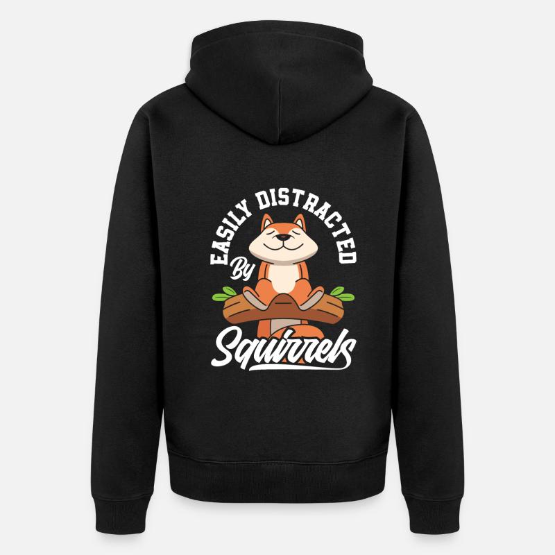 Écureuil - Veste à capuche bio Premium Unisexe - noir