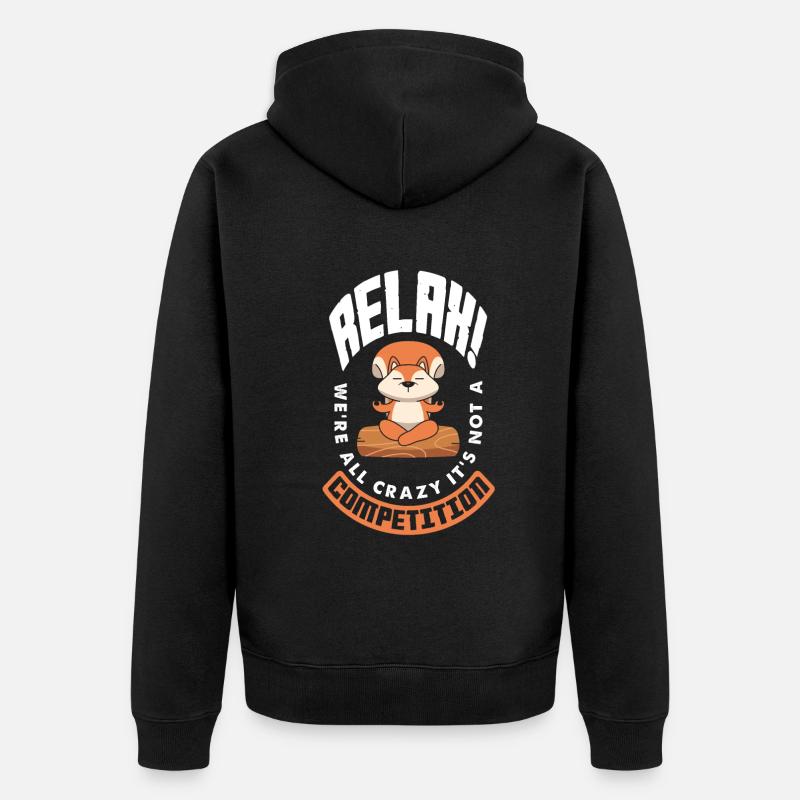 Eichhörnchen - Unisex Premium Bio Zip Hoodie - Schwarz