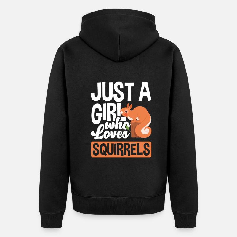 Écureuil - Veste à capuche bio Premium Unisexe - noir