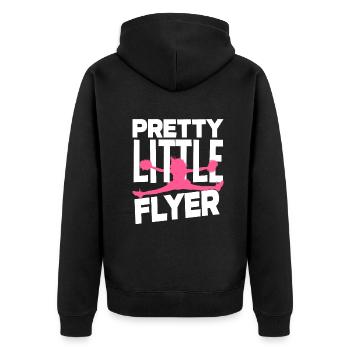 Lustiges Cheerleader Cheerleading Geschenk - Unisex Premium Bio Zip Hoodie - Schwarz - Hinten - Nico (187cm)