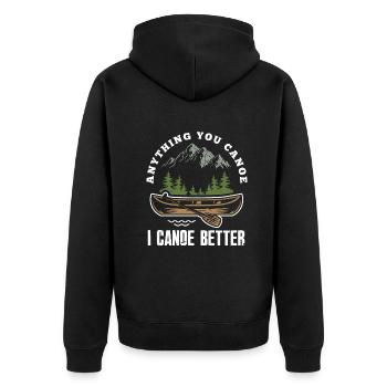 Kayak Canoë - Veste à capuche bio Premium Unisexe - noir - Dos - Nico (187cm)