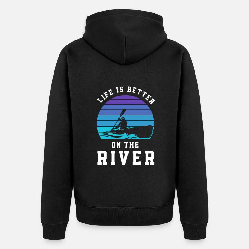 Kayak Canoë - Veste à capuche bio Premium Unisexe - noir