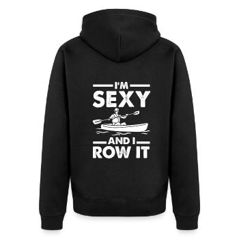 Kayak Canoë - Veste à capuche bio Premium Unisexe - noir - Dos - Nico (187cm)