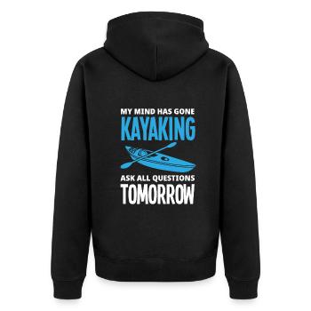 Kayak Canoë - Veste à capuche bio Premium Unisexe - noir - Dos - Nico (187cm)