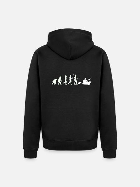 Kayak Canoe - Unisex Premium Organic Zip Hoodie - black
