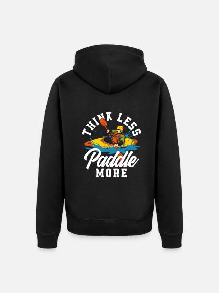 Kajak Kanu - Unisex Premium Bio Zip Hoodie - Schwarz