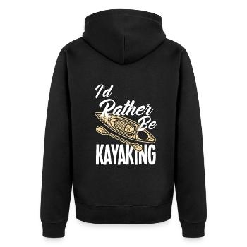 Kayak Canoë - Veste à capuche bio Premium Unisexe - noir - Dos - Nico (187cm)