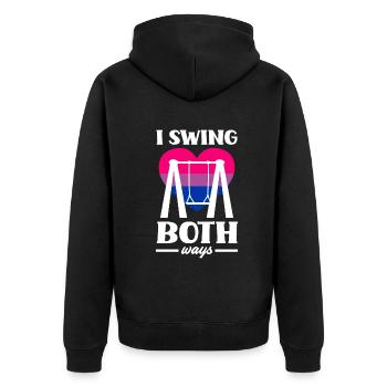 Bisexuel LGBTQ+ Bi LGBTQ - Veste à capuche bio Premium Unisexe - noir - Dos - Nico (187cm)