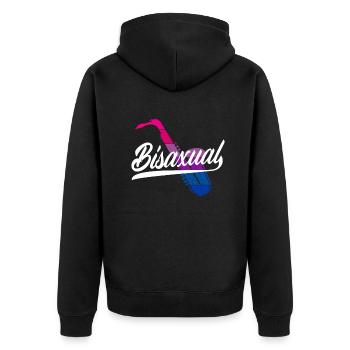 Bisexuel LGBTQ+ Bi LGBTQ - Veste à capuche bio Premium Unisexe - noir - Dos - Nico (187cm)