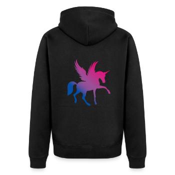 Bisexuel LGBTQ+ Bi LGBTQ - Veste à capuche bio Premium Unisexe - noir - Dos - Nico (187cm)
