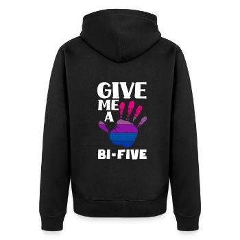 Bisexuel LGBTQ+ Bi LGBTQ - Veste à capuche bio Premium Unisexe - noir - Dos - Nico (187cm)