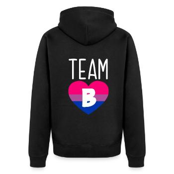 Bisexuel LGBTQ+ Bi LGBTQ - Veste à capuche bio Premium Unisexe - noir - Dos - Nico (187cm)