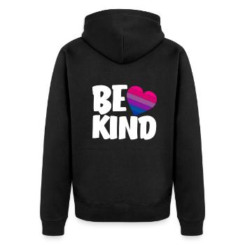 Bisexuel LGBTQ+ Bi LGBTQ - Veste à capuche bio Premium Unisexe - noir - Dos - Nico (187cm)