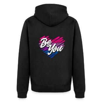 Bisexuel LGBTQ+ Bi LGBTQ - Veste à capuche bio Premium Unisexe - noir - Dos - Nico (187cm)