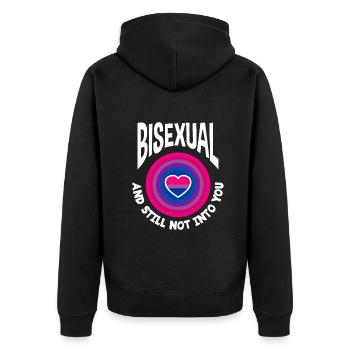 Bisexuel LGBTQ+ Bi LGBTQ - Veste à capuche bio Premium Unisexe - noir - Dos - Nico (187cm)