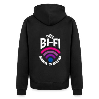 Bisexuel LGBTQ+ Bi LGBTQ - Veste à capuche bio Premium Unisexe - noir - Dos - Nico (187cm)