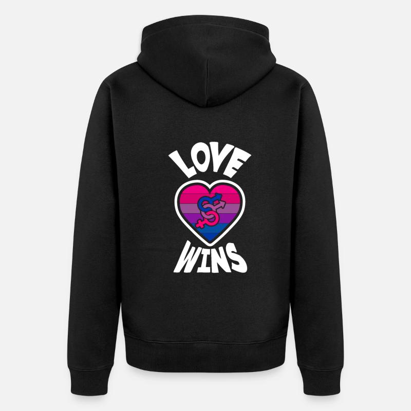 Bisexuel LGBTQ+ Bi LGBTQ - Veste à capuche bio Premium Unisexe - noir