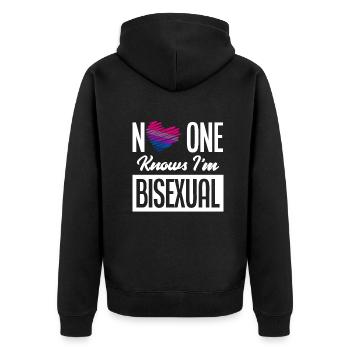 Bisexuel LGBTQ+ Bi LGBTQ - Veste à capuche bio Premium Unisexe - noir - Dos - Nico (187cm)