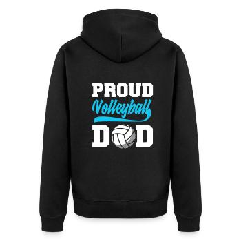 Drôle de volleyball Papa Cadeau - Veste à capuche bio Premium Unisexe - noir - Dos - Nico (187cm)
