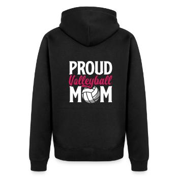 Drôle de cadeau de maman de volleyball - Veste à capuche bio Premium Unisexe - noir - Dos - Nico (187cm)