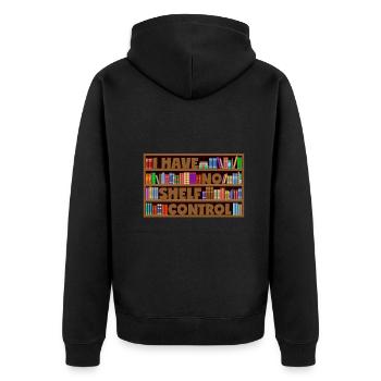 Bibliothèque Livres de jeux de mots Dicton - Veste à capuche bio Premium Unisexe - noir - Dos - Nico (187cm)