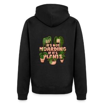 Hoarding plants - Unisex Premium Organic Zip Hoodie - black - Back - Nico (187cm)