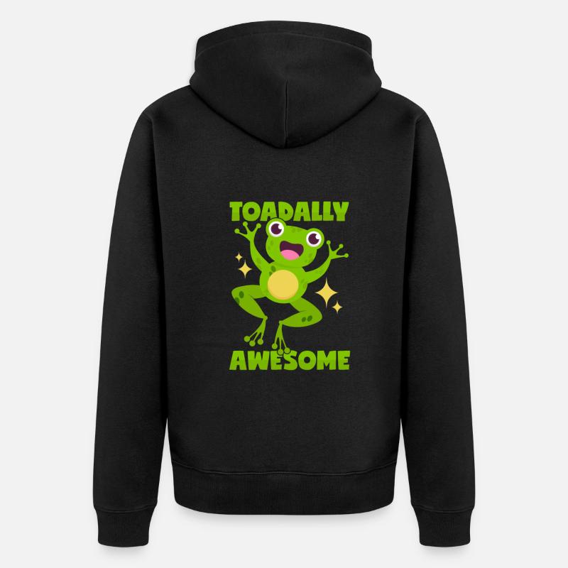 Tolle Kröte - Unisex Premium Bio Zip Hoodie - Schwarz