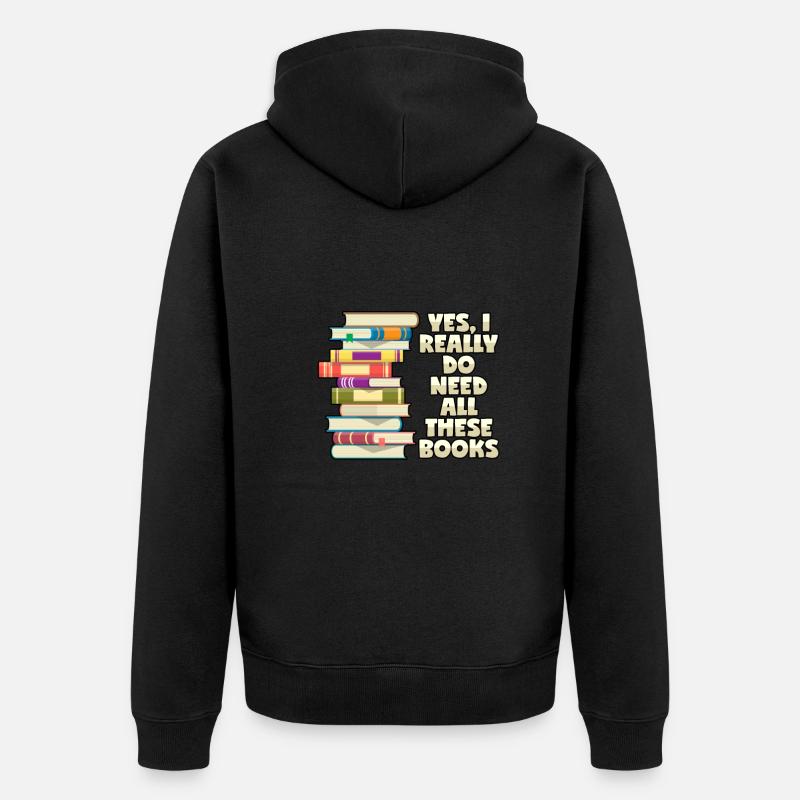 Collectionneurs de livres - Veste à capuche bio Premium Unisexe - noir