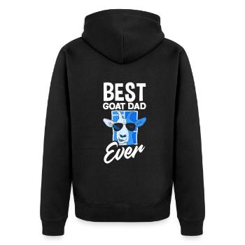Papa Père Cadeau de la fête des pères - Veste à capuche bio Premium Unisexe - noir - Dos - Nico (187cm)
