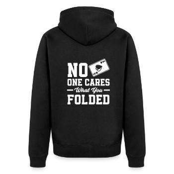 Joueur de poker Joueur de poker Cadeau de poker - Veste à capuche bio Premium Unisexe - noir - Dos - Nico (187cm)