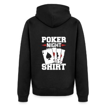 Joueur de poker Joueur de poker Cadeau de poker - Veste à capuche bio Premium Unisexe - noir - Dos - Nico (187cm)