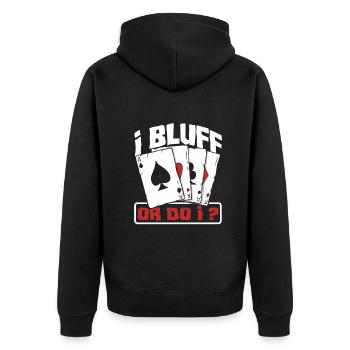 Joueur de poker Joueur de poker Cadeau de poker - Veste à capuche bio Premium Unisexe - noir - Dos - Nico (187cm)
