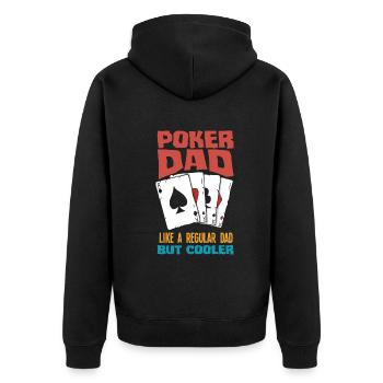 Joueur de poker Joueur de poker Cadeau de poker - Veste à capuche bio Premium Unisexe - noir - Dos - Nico (187cm)